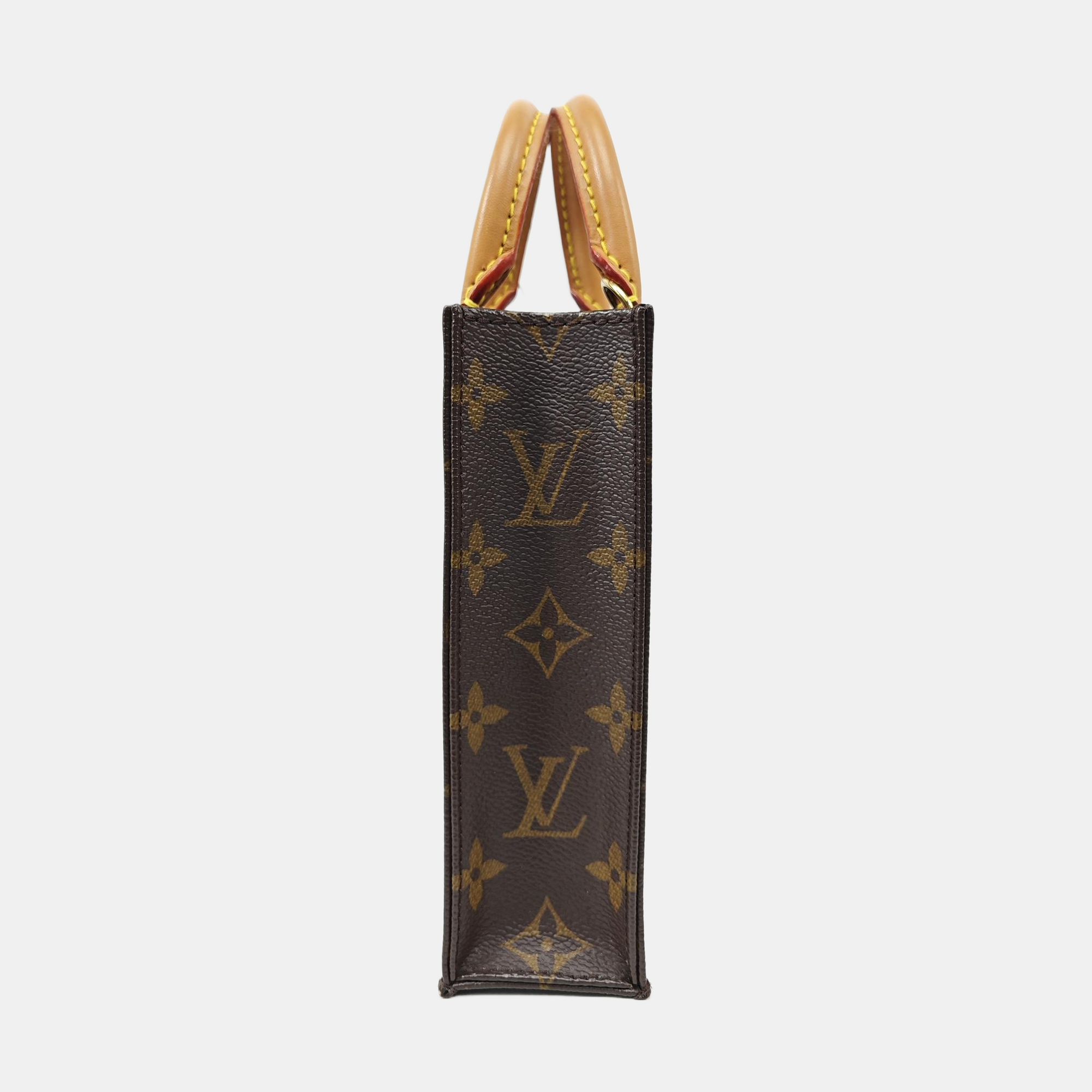 SAC PLAT Mini Monogram Coated Canvas Brown