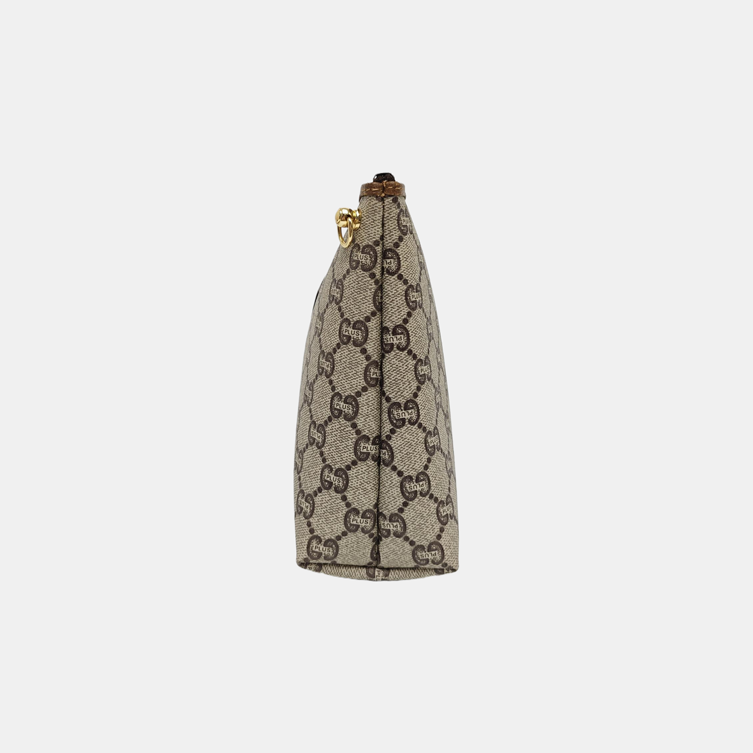 Monogram Coated Canvas Clutch Beige