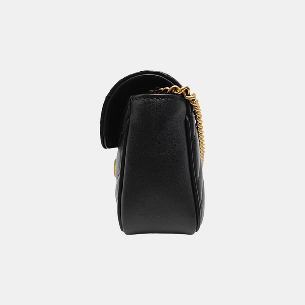 GG Marmont Mini Quilted Calfskin Black