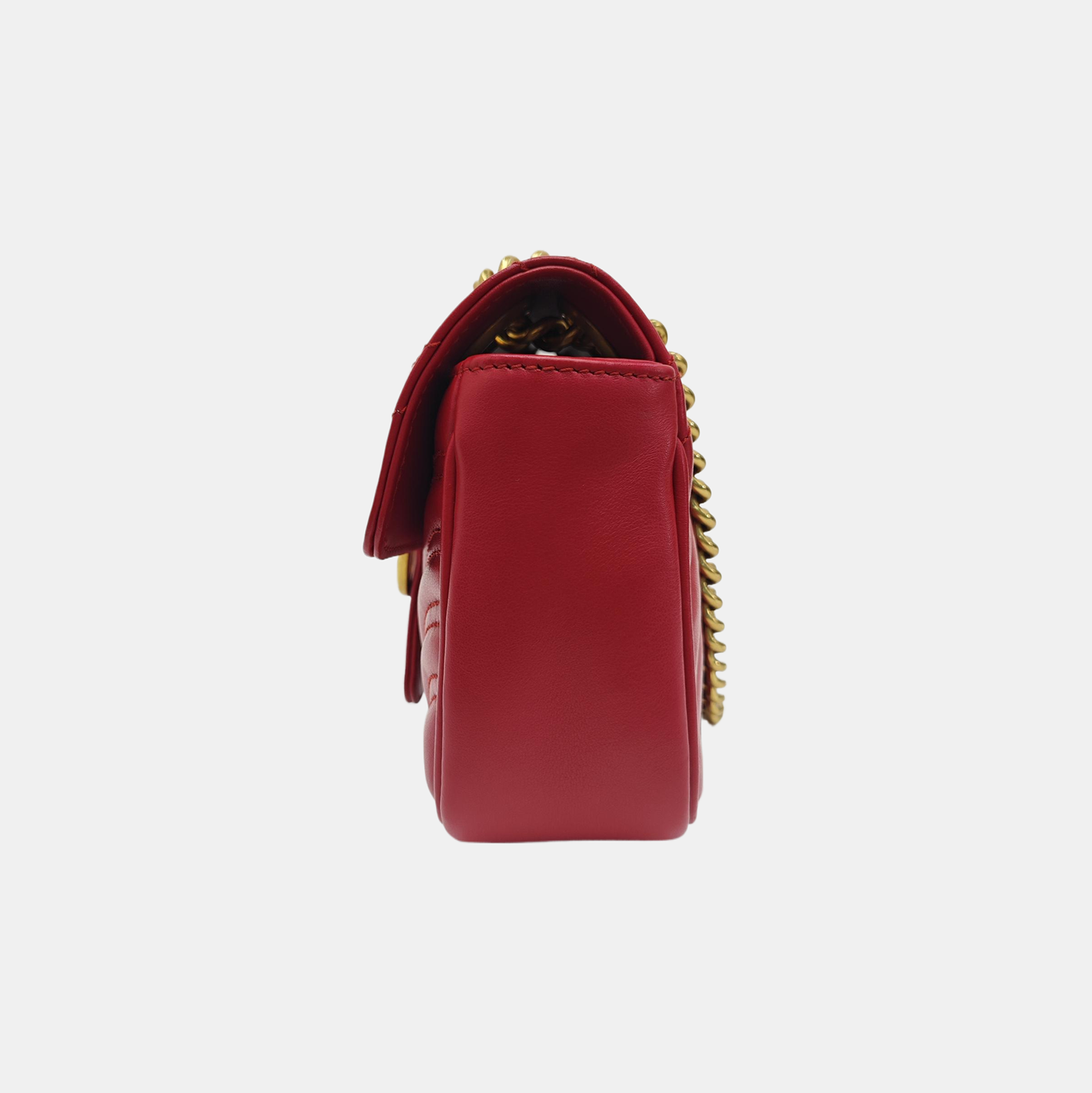 GG Marmont Small Quilted Calfskin Red