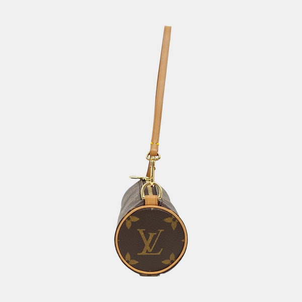 PAPILLON Mini Monogram Coated Canvas Brown