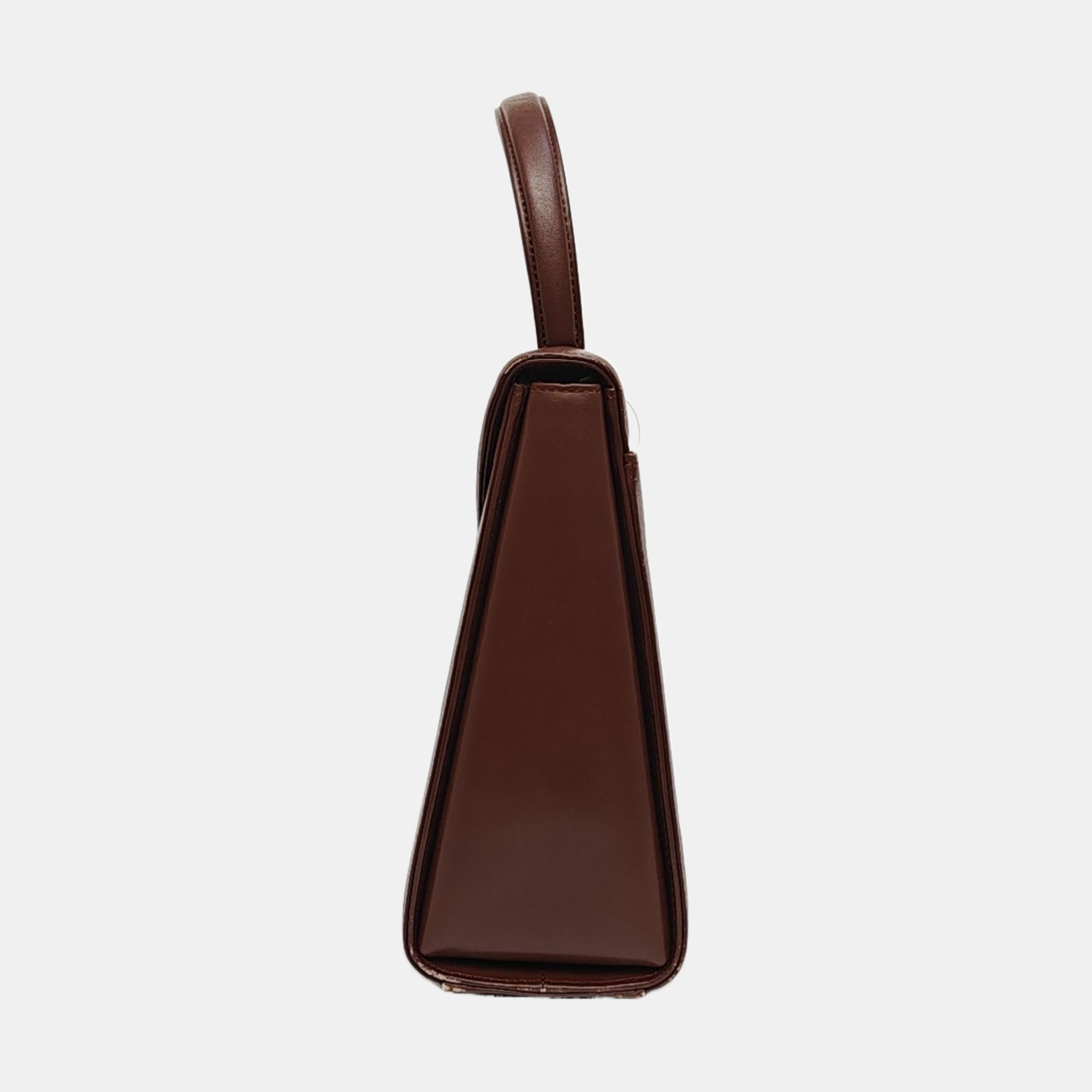 Calfskin Top Handle Bag Brown