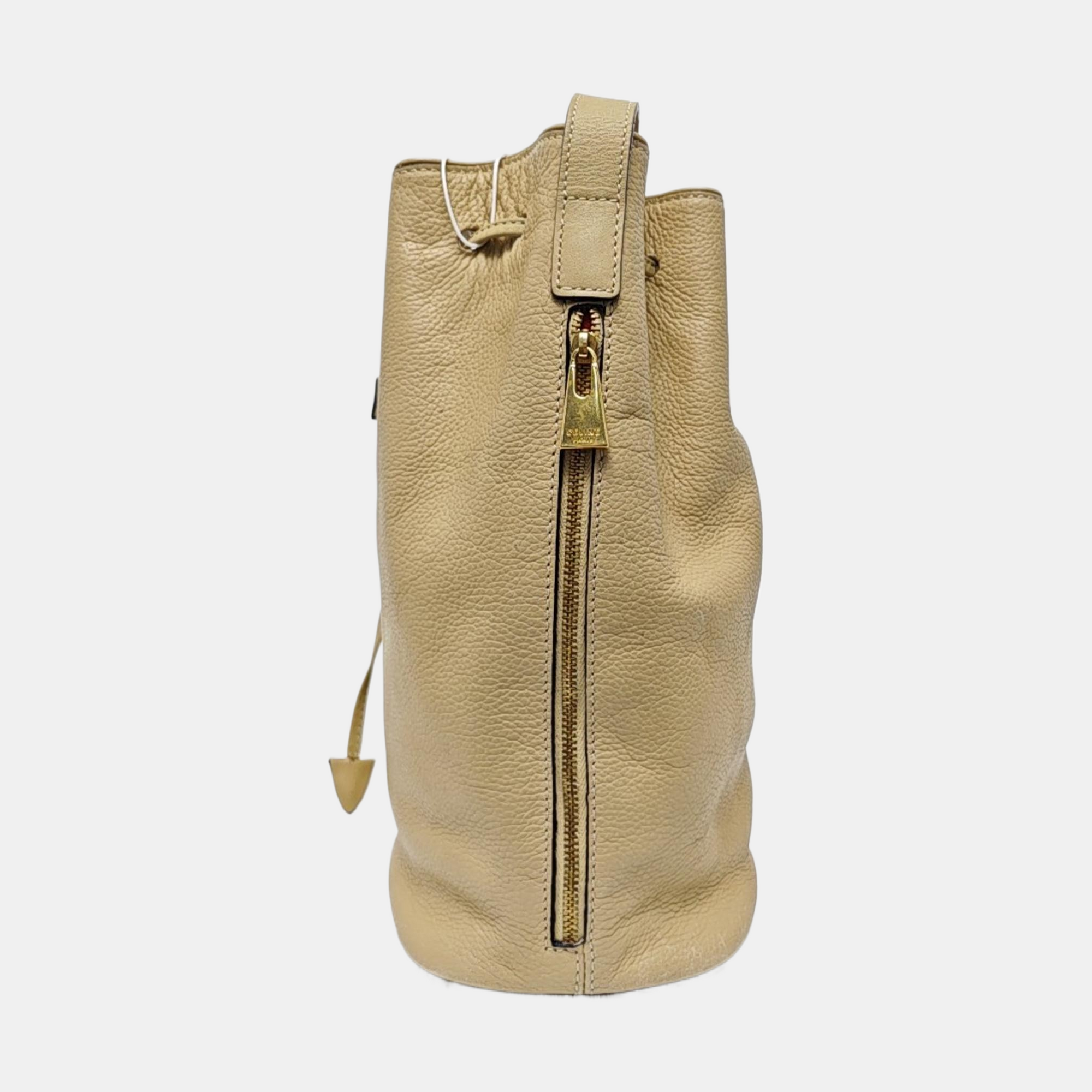 Calfskin Shoulder Bag Beige