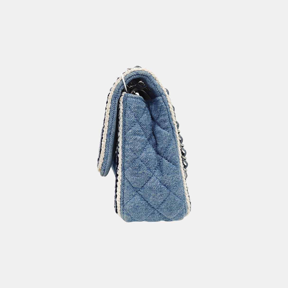 CLASSIC FLAP Small Quilted Denim Blue