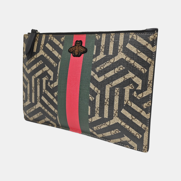 Monogram Coated Canvas Clutch Multicolor