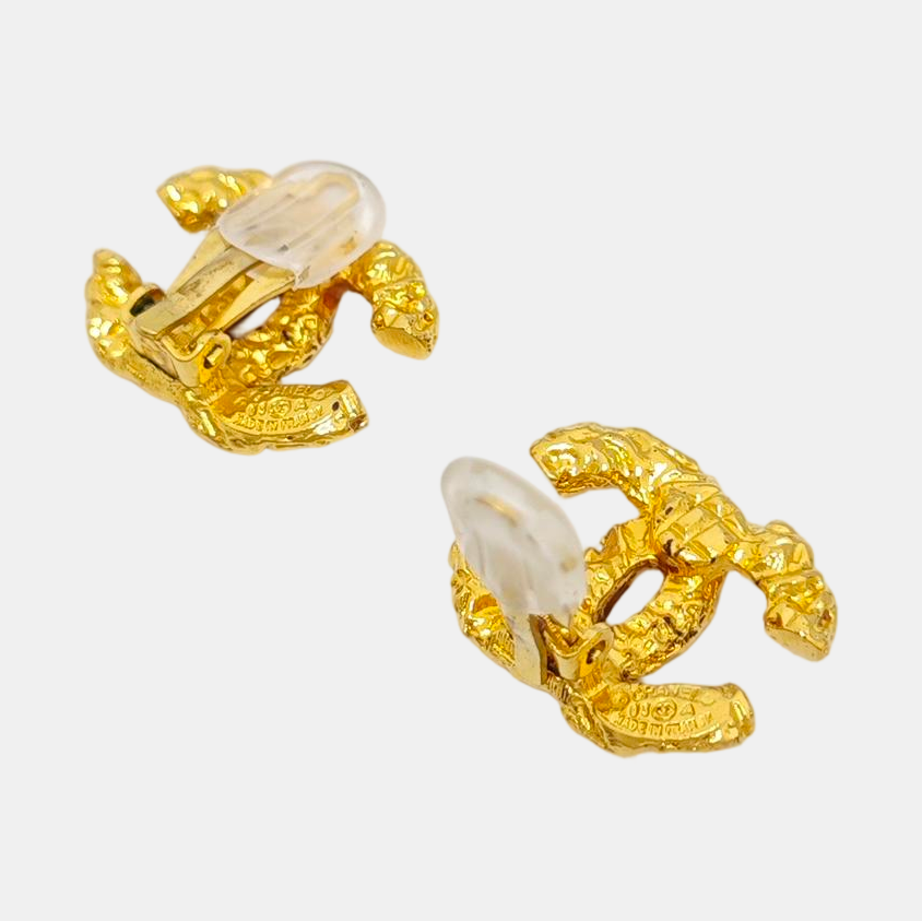 Metal Gold Clip On Earrings