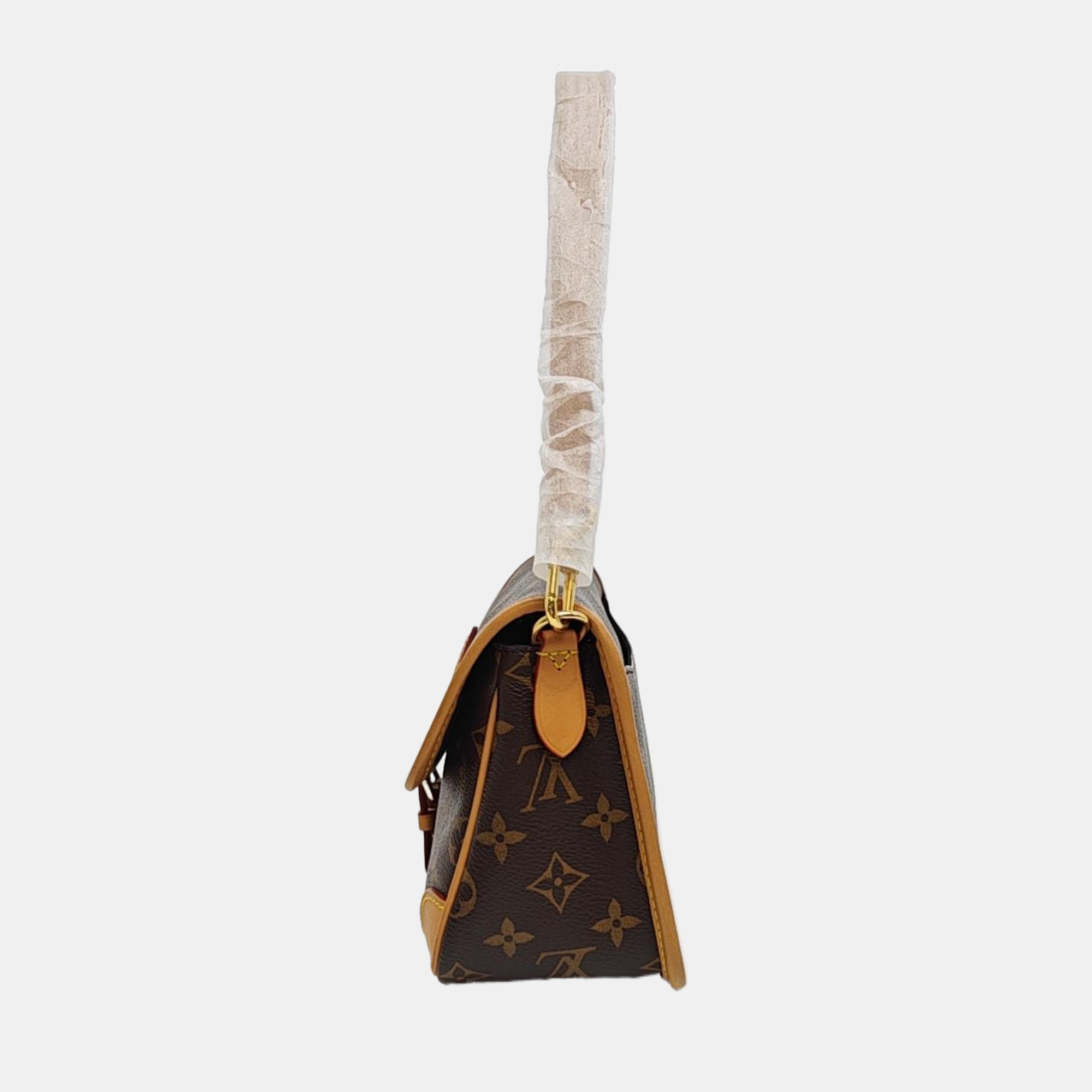 DIANE Monogram Coated Canvas Brown