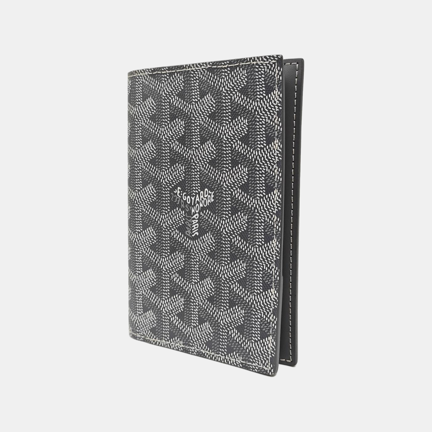 Saint-Marc Coated Canvas Gray Card Holder