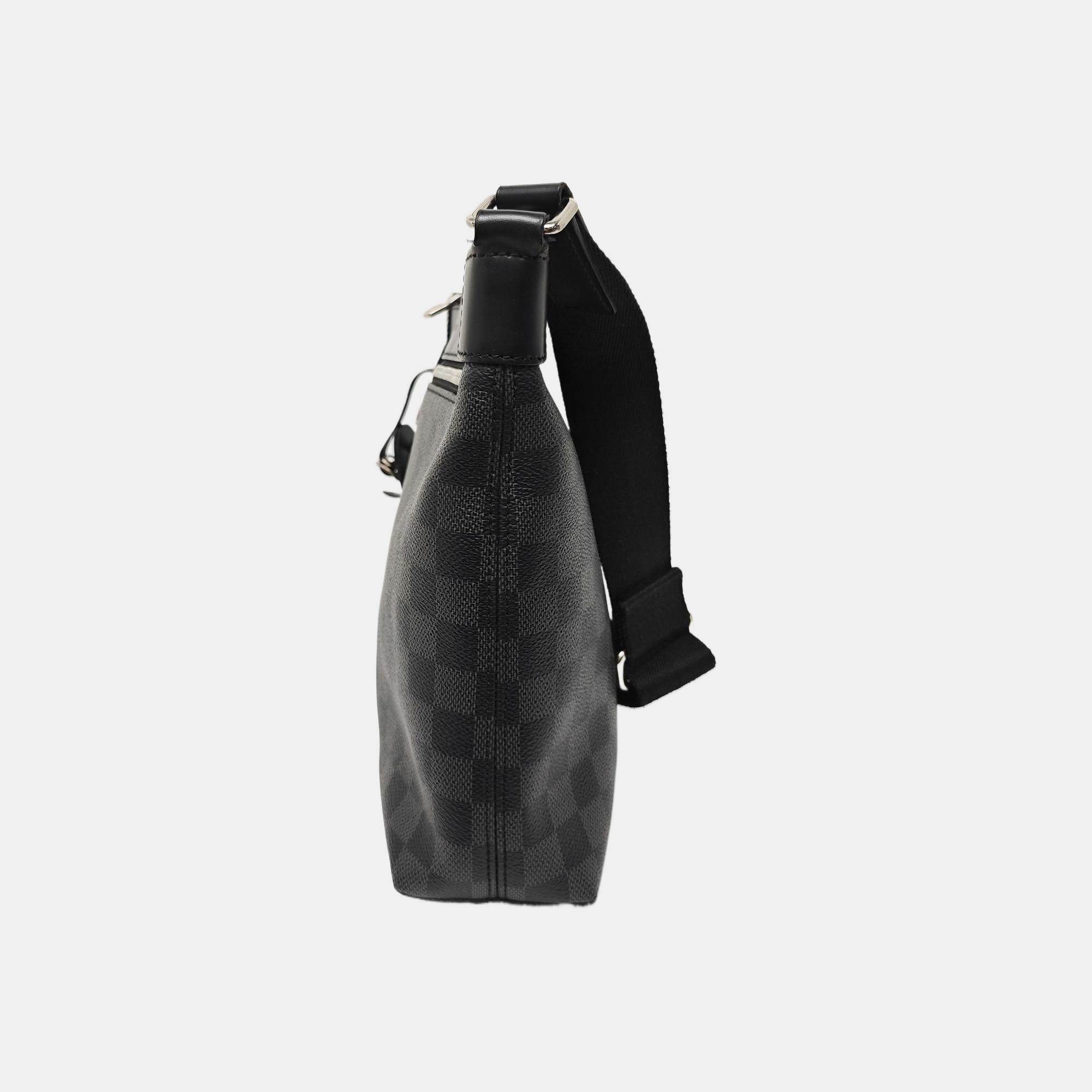 MICK Damier Graphite Coated Canvas Gray