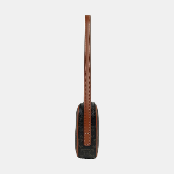 Coated Canvas Top Handle Bag Mini Brown