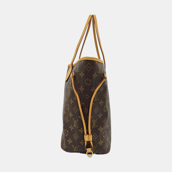 NEVERFULL MM Monogram Coated Canvas Brown