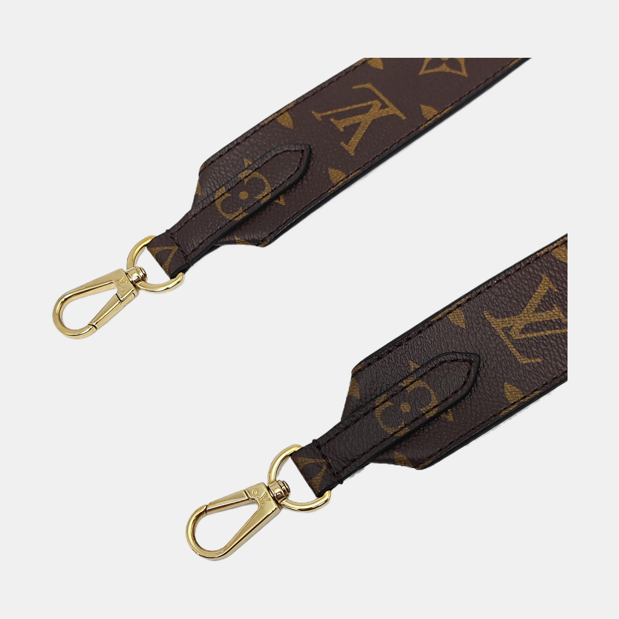 Monogram Coated Canvas Bag Strap Brown