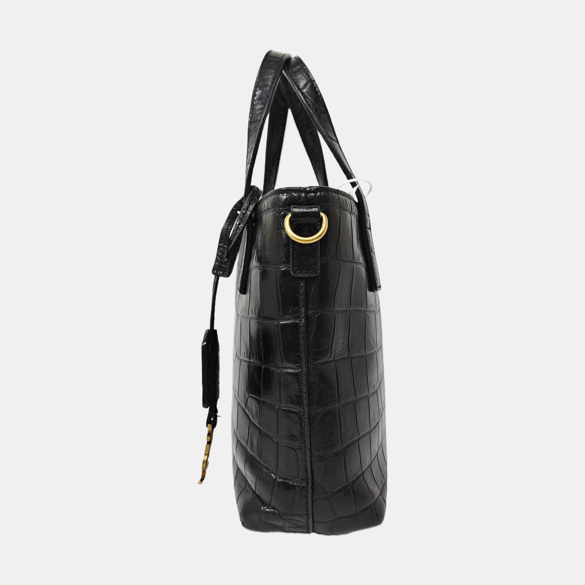 Calfskin Shoulder Bag Black