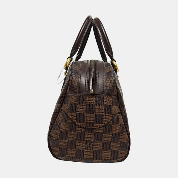 DUOMO Damier Ebene Coated Canvas Brown
