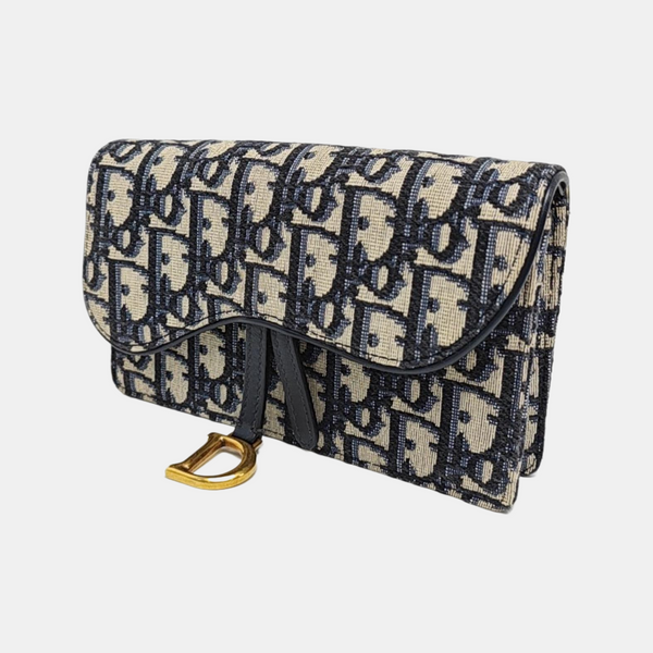 Saddle Mini Oblique Canvas Blue
