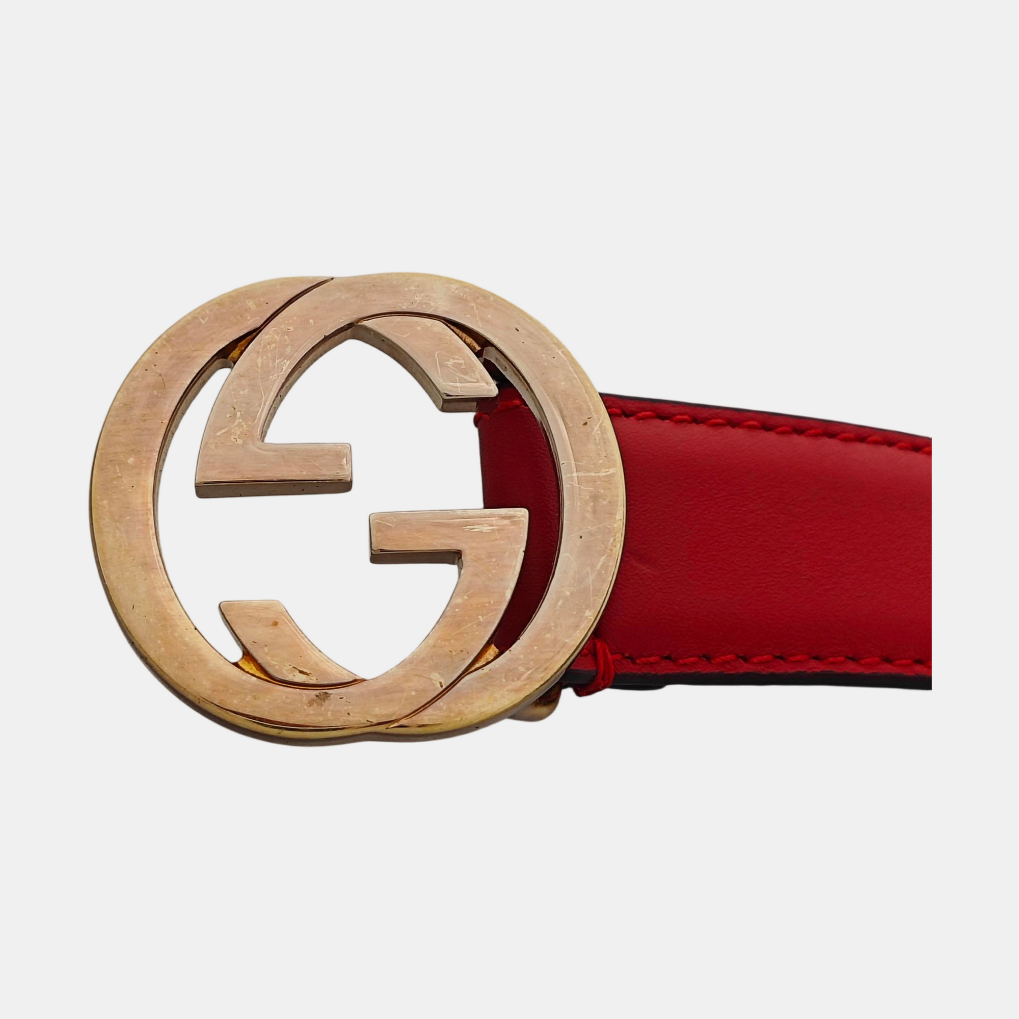 Leather Belt Red