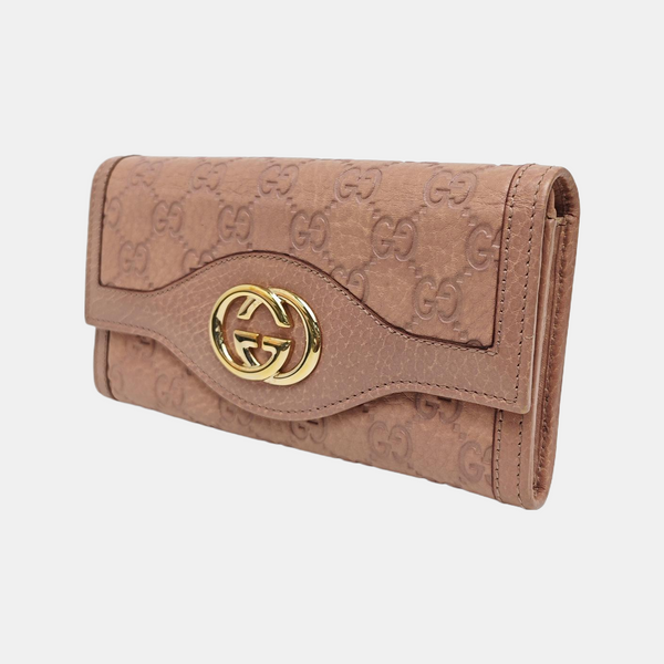 Sukey Monogram Calfskin Beige Wallet