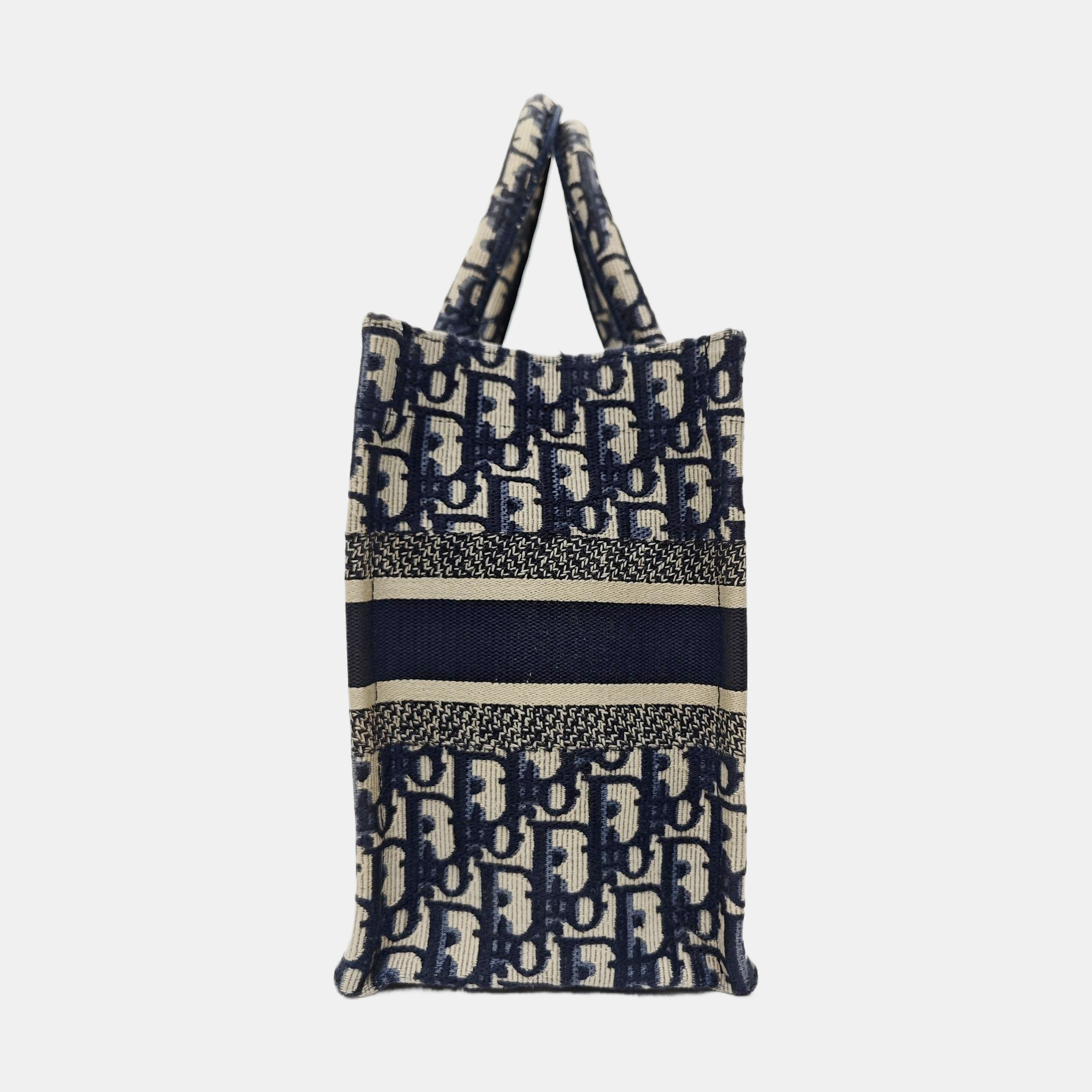 Book Tote Small Oblique Canvas Blue