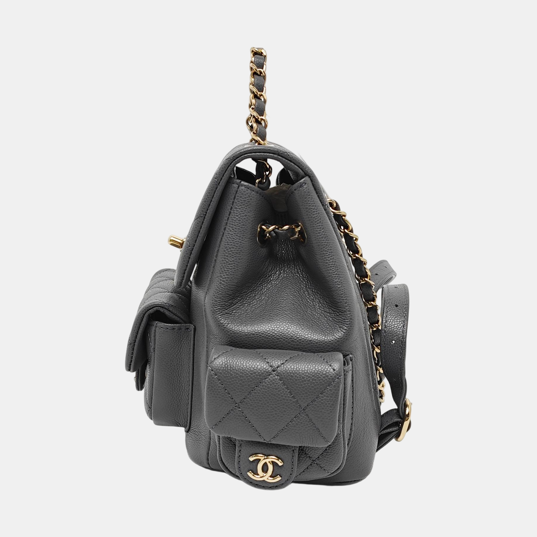DUMA Quilted Grained Calfskin Gray