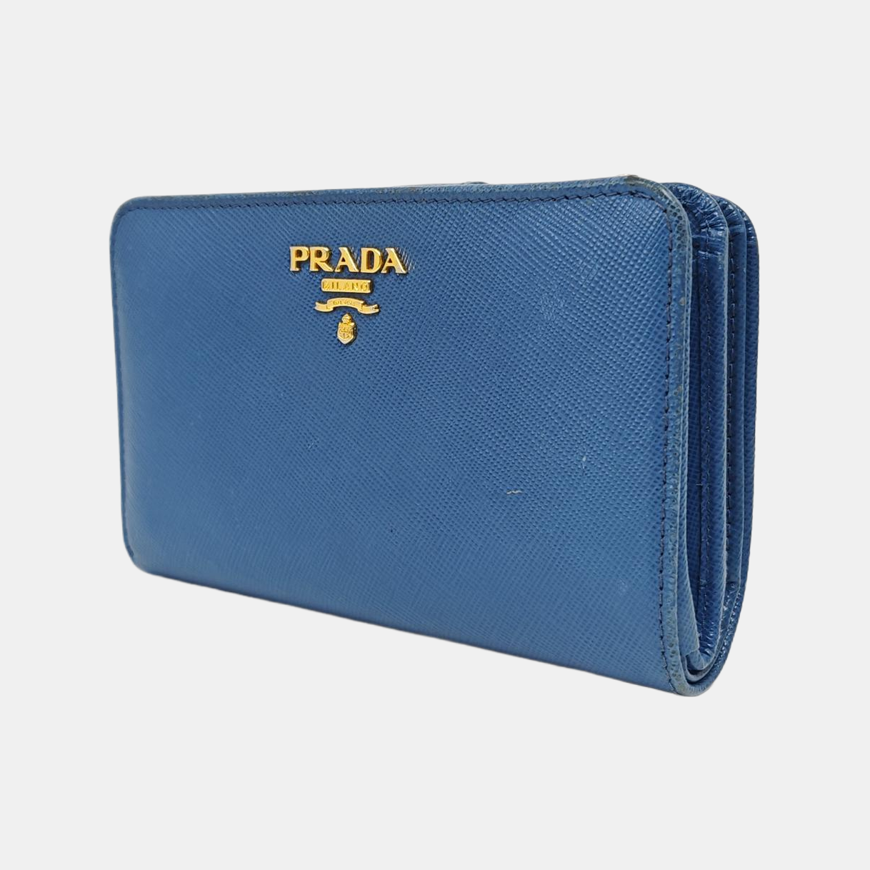 Saffiano Calfskin Card Holder Blue