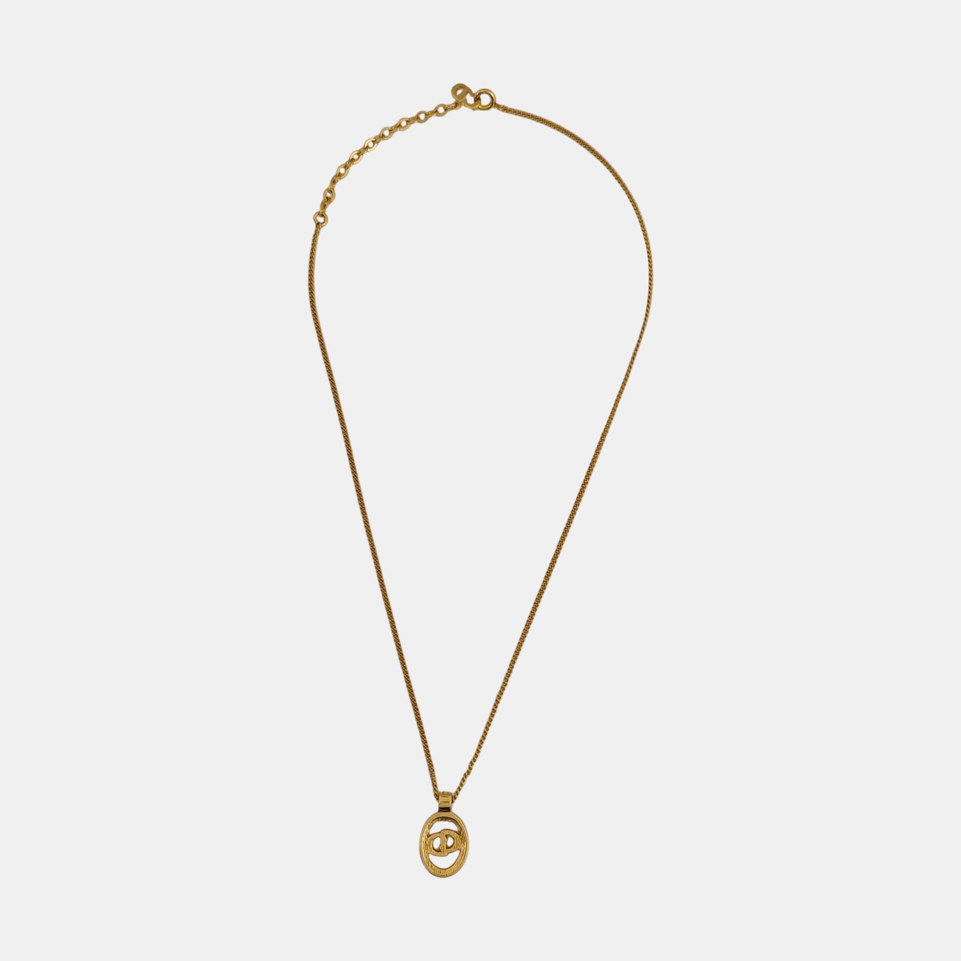 Petit CD Metal Gold Necklace