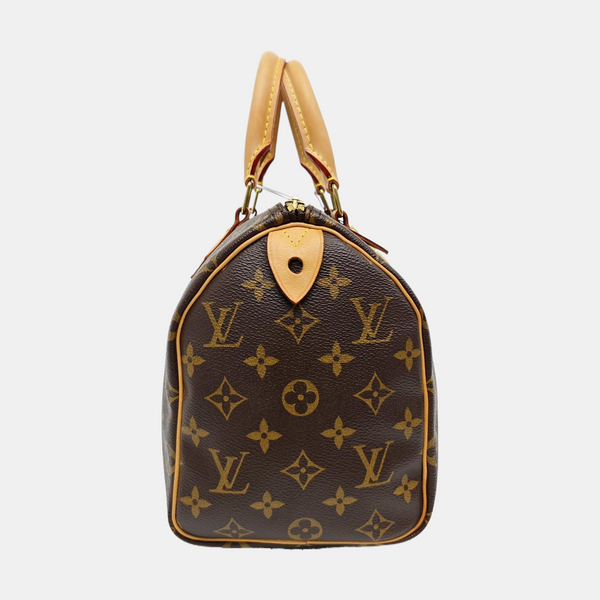 SPEEDY 25 Monogram Coated Canvas Brown