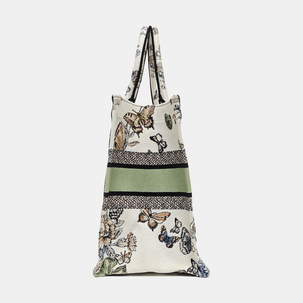Book Tote Medium Canvas White