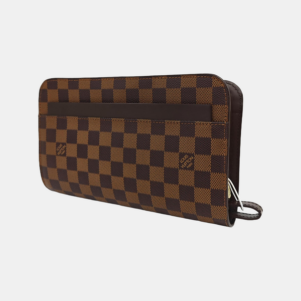 SAINT LOUIS Damier Ebene Coated Canvas Brown