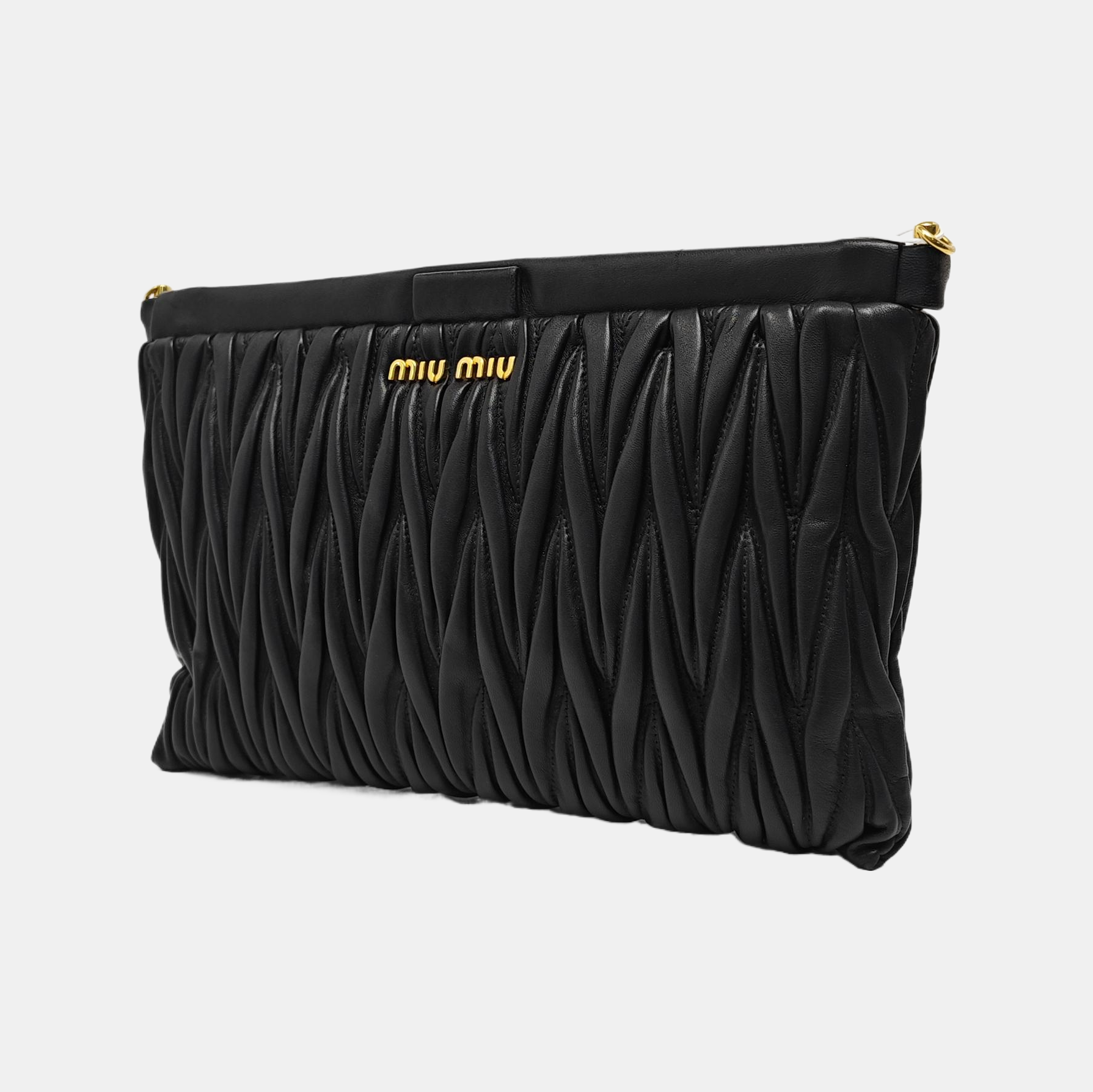 Quilted Lambskin Clutch Black