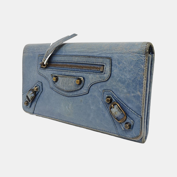 Authenticated pre-owned  Classic City Lambskin Blue Wallet - Wallet at Looply
