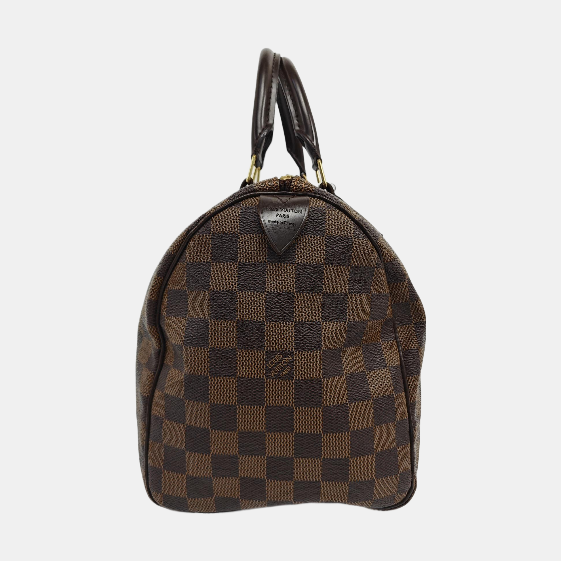 SPEEDY 30 Damier Ebene Coated Canvas Brown