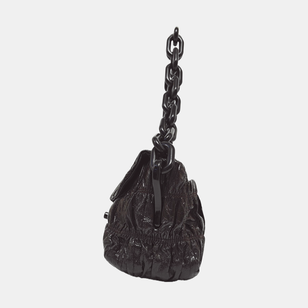 Quilted Lambskin Shoulder Bag Brown