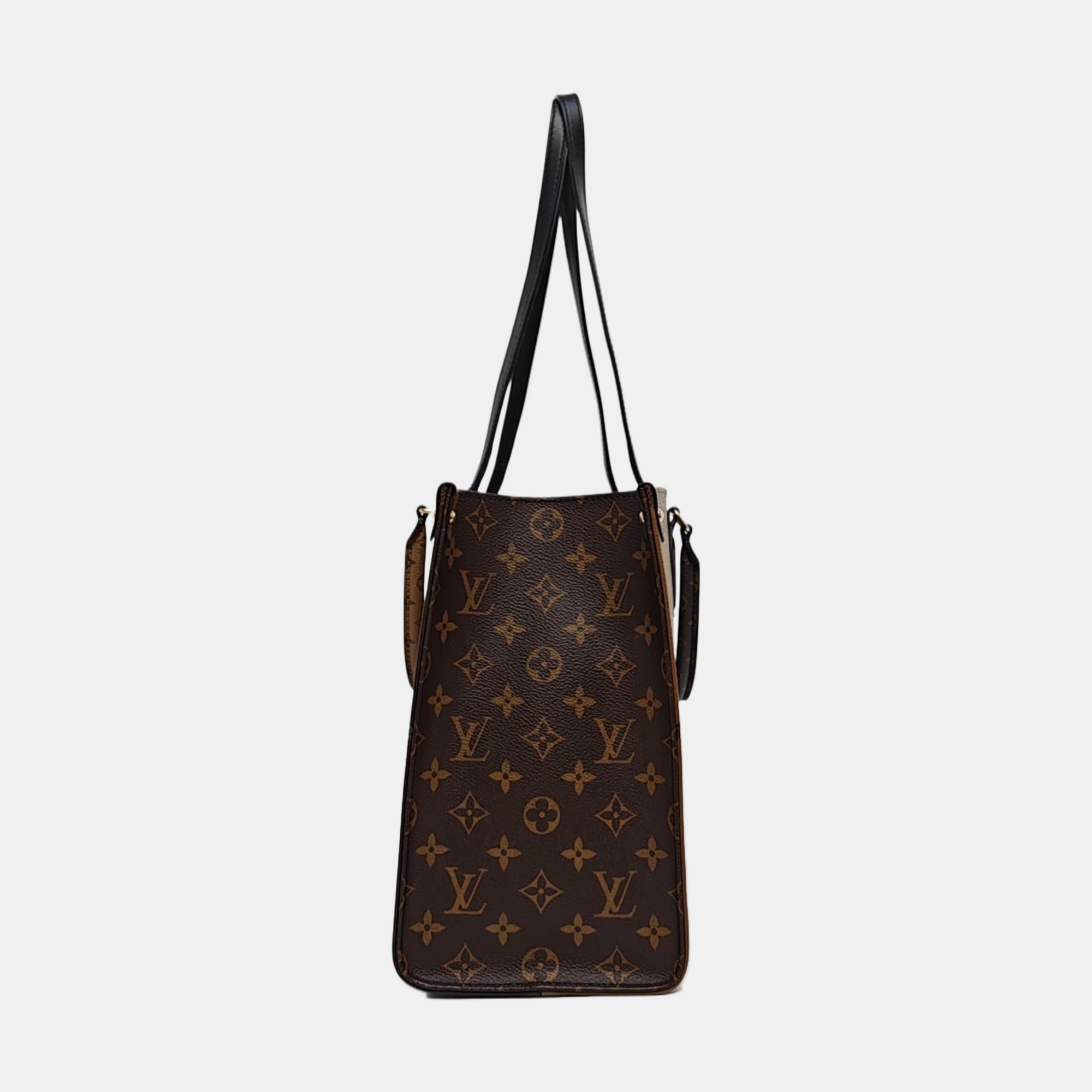 ONTHEGO MM Monogram Coated Canvas Brown