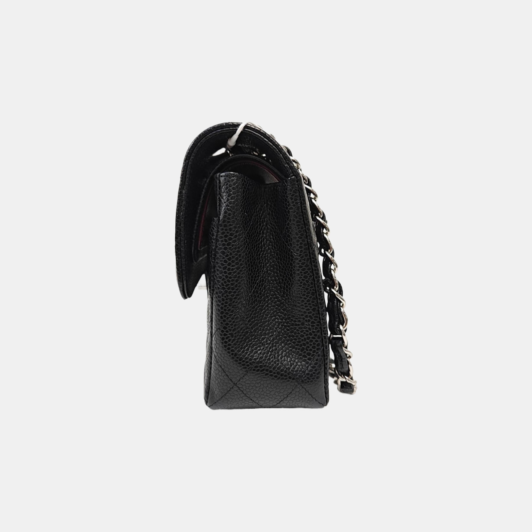 CLASSIC FLAP Small Quilted Grained Calfskin Black