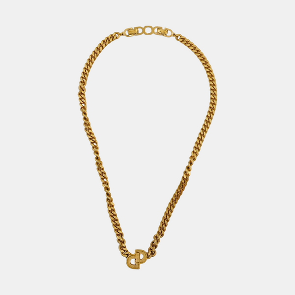 Petit CD Metal Gold Necklace