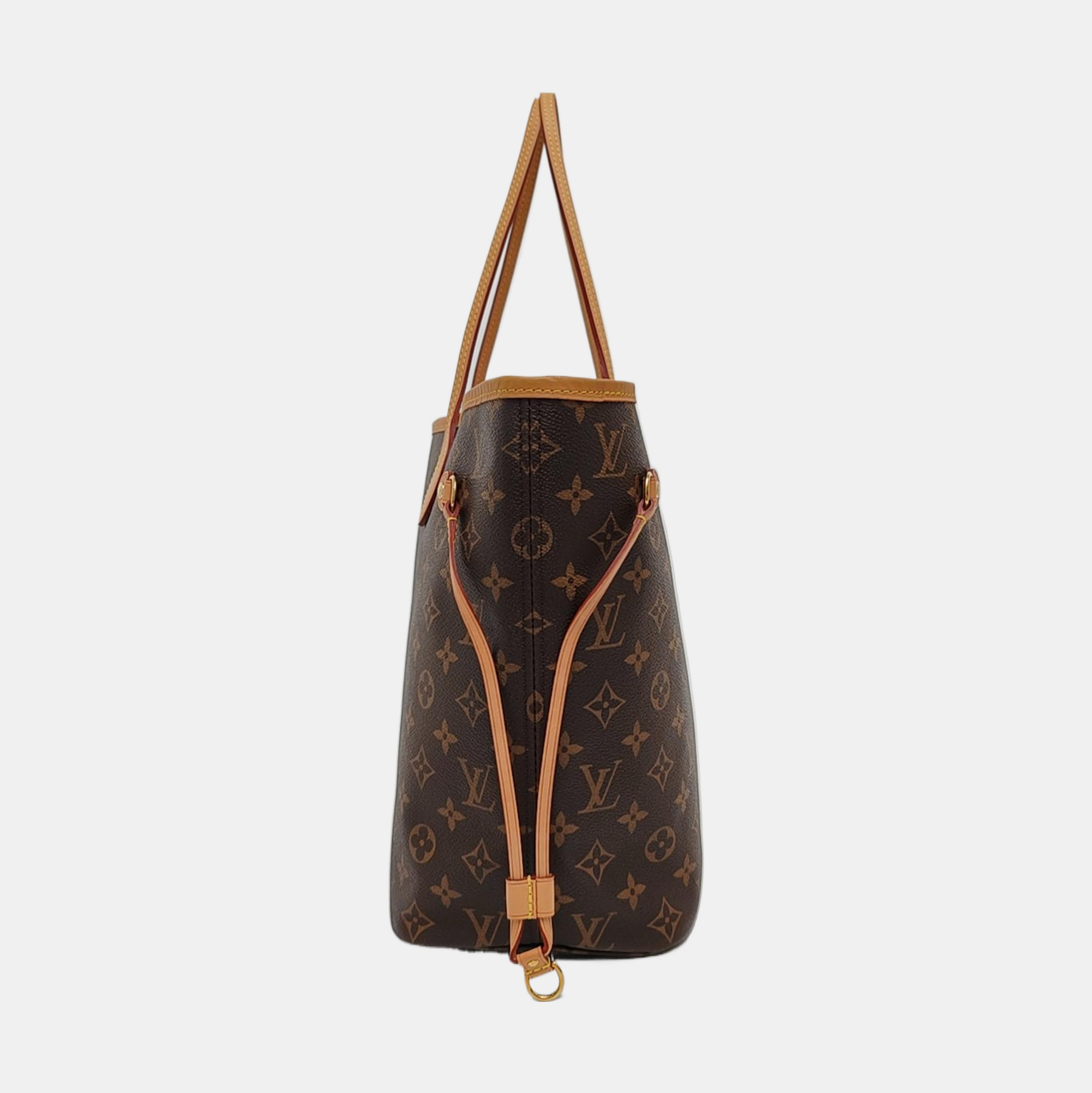 NEVERFULL MM Monogram Coated Canvas Brown