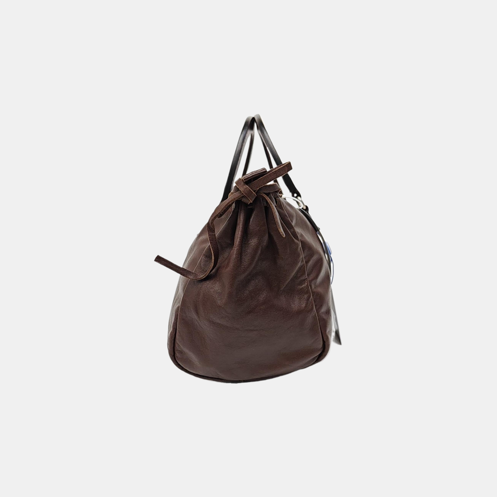 Calfskin Top Handle Bag Brown
