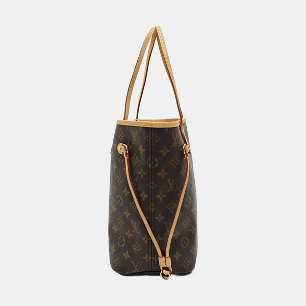 NEVERFULL MM Monogram Coated Canvas Brown