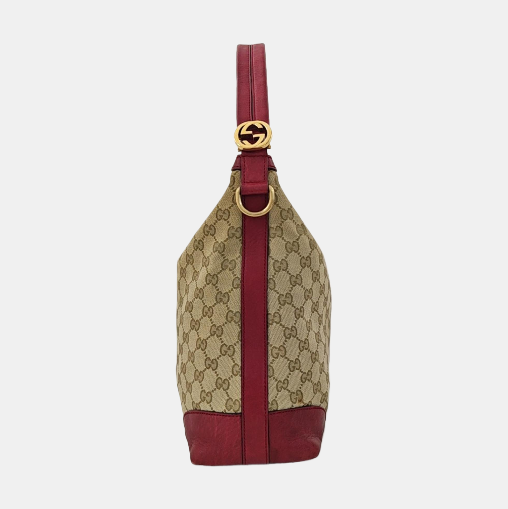 Monogram Canvas Shoulder Bag Beige