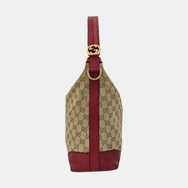 Monogram Canvas Shoulder Bag Beige