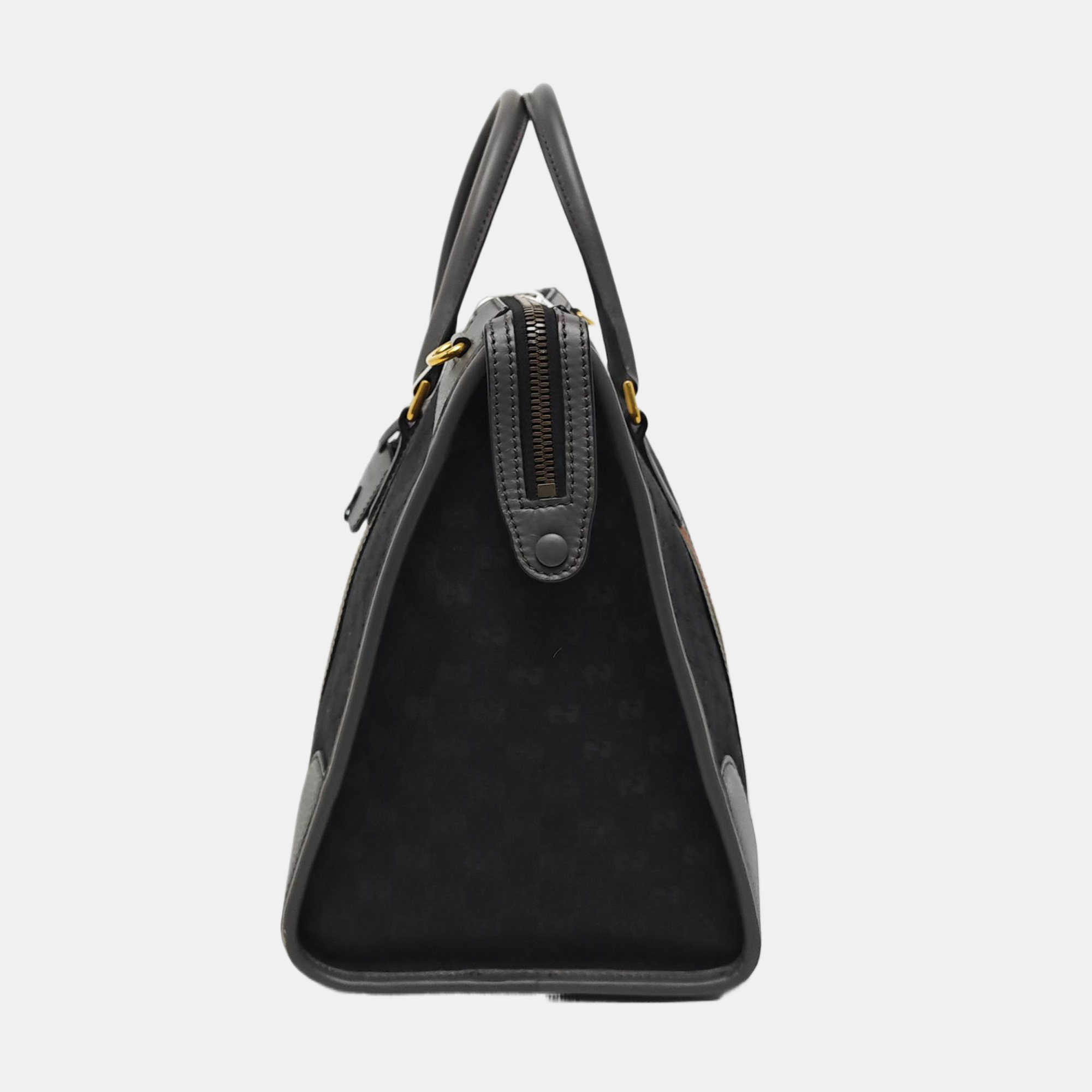 Monogram Canvas Shoulder Bag Black