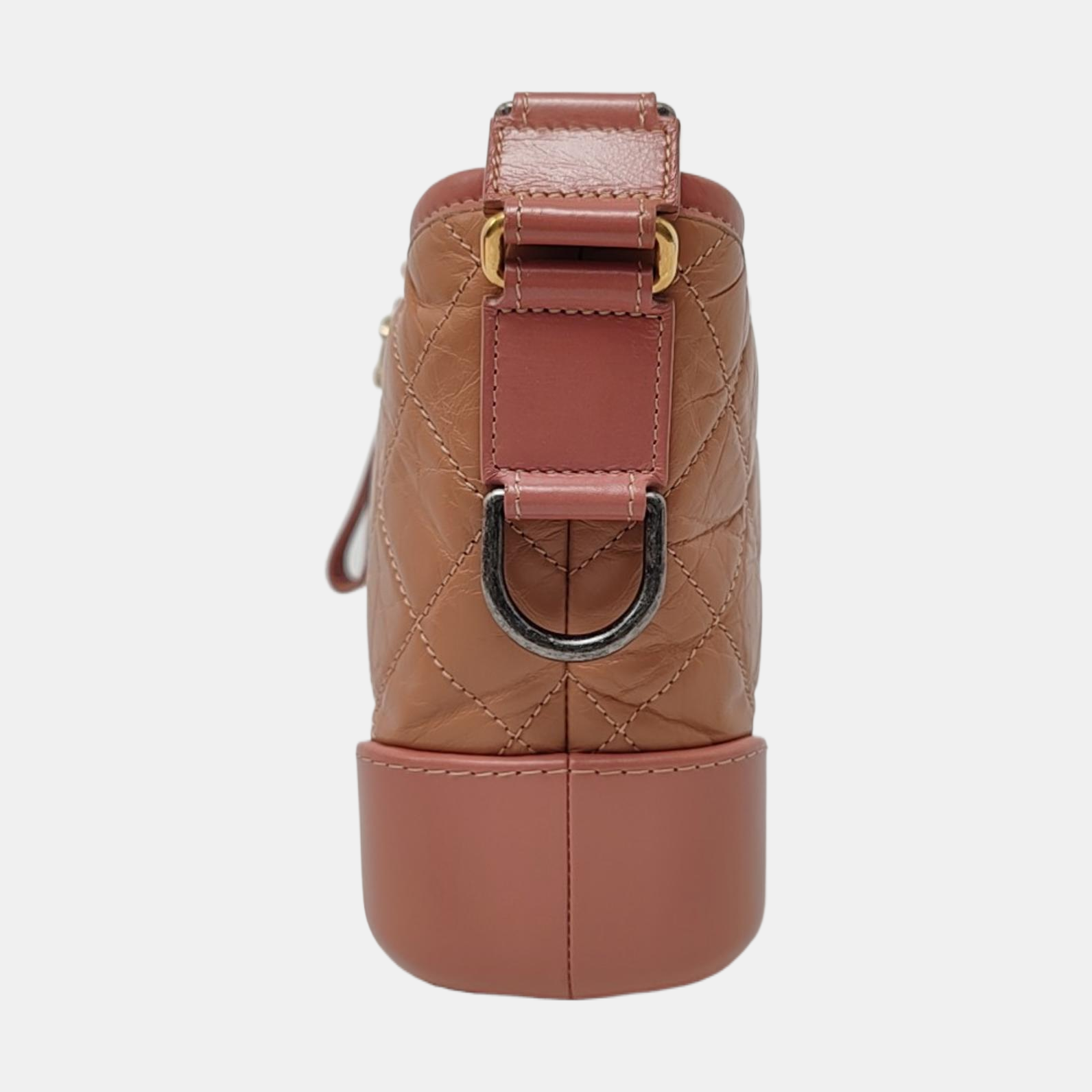 Authenticated pre-owned  GABRIELLE Small Quilted Calfskin Beige - Crossbody Bag at Looply