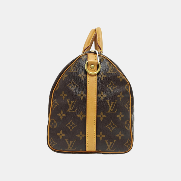 SPEEDY 30 Monogram Coated Canvas Brown