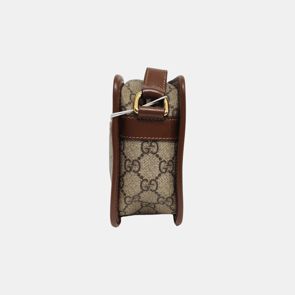 GG Supreme Mini Monogram Coated Canvas Beige