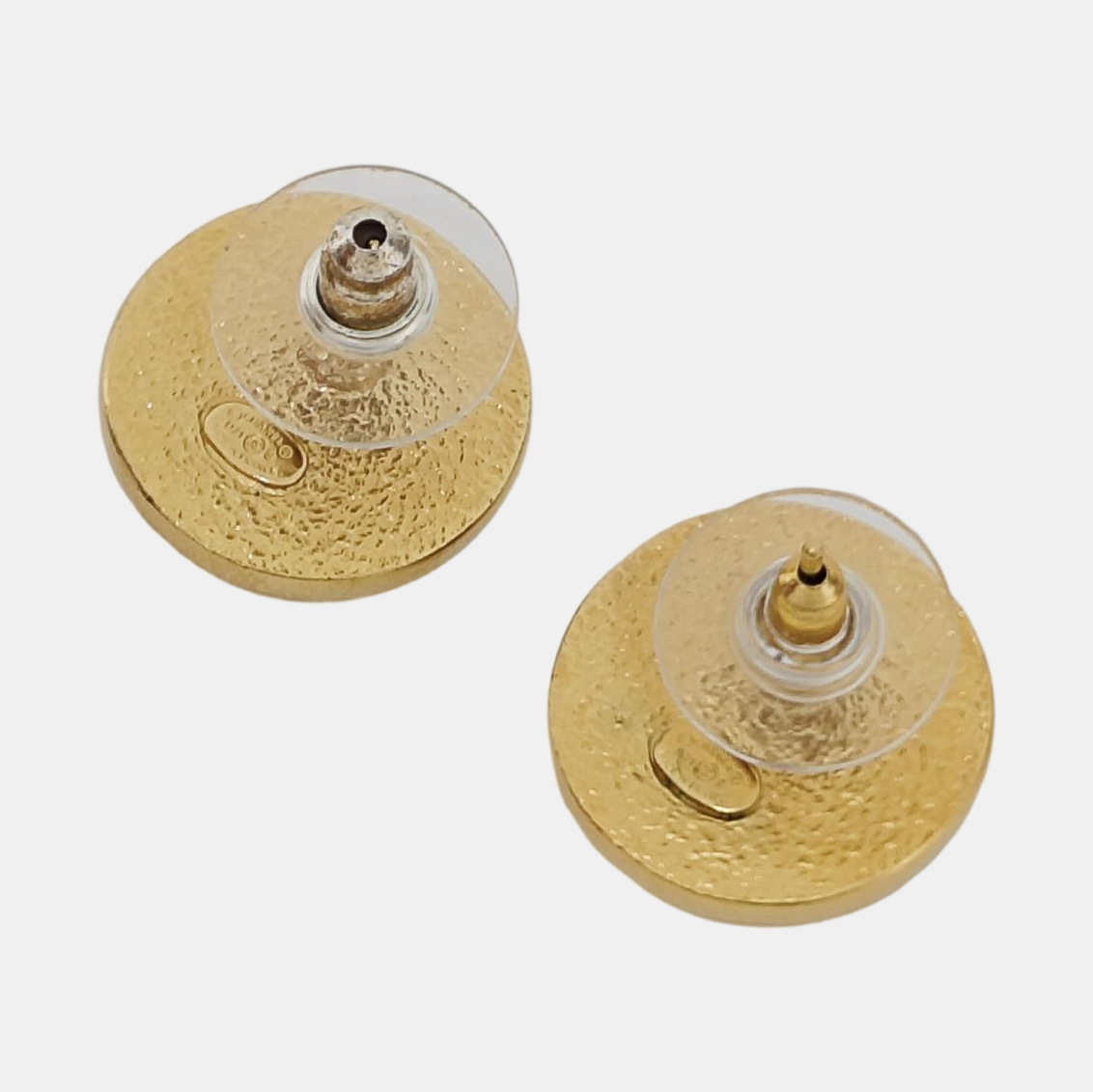 Metal Black Stud Earrings