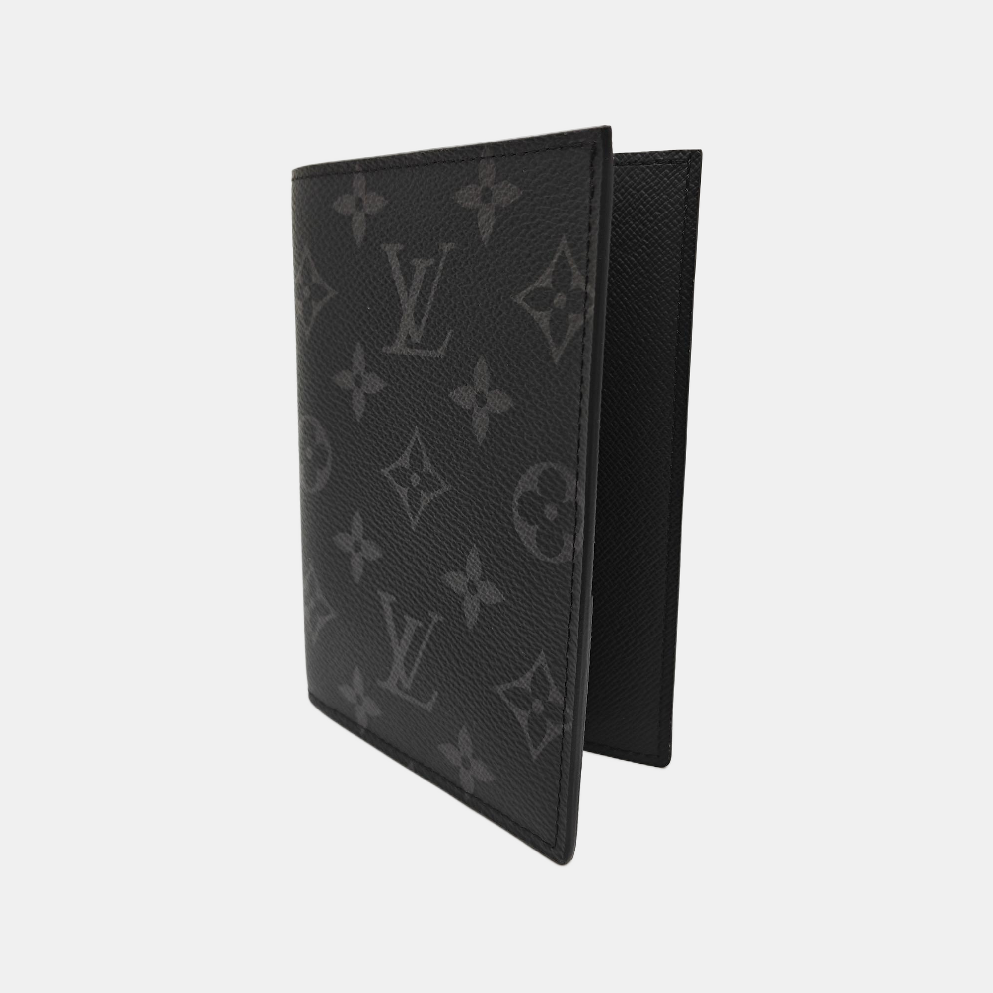 Monogram Coated Canvas Card Holder Gray