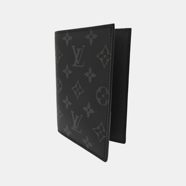Monogram Coated Canvas Card Holder Gray