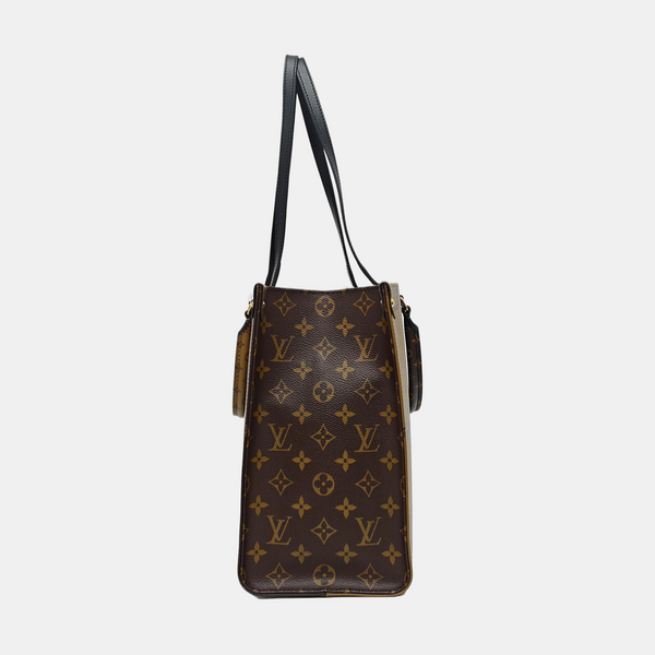 ONTHEGO MM Monogram Coated Canvas Brown