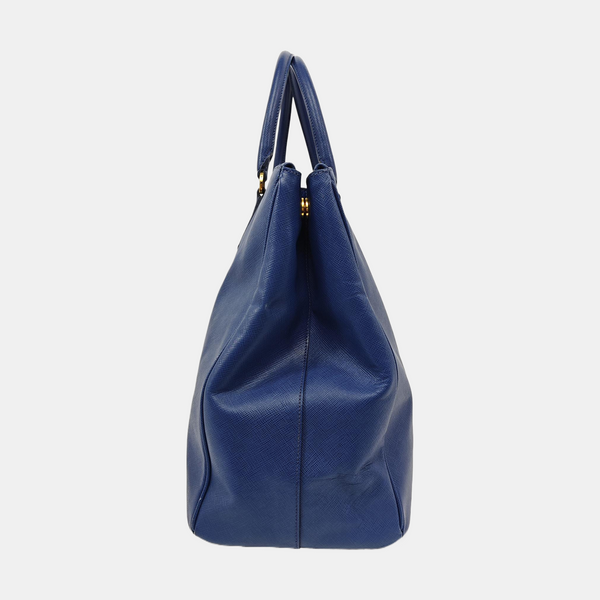Galleria Large Saffiano Calfskin Blue