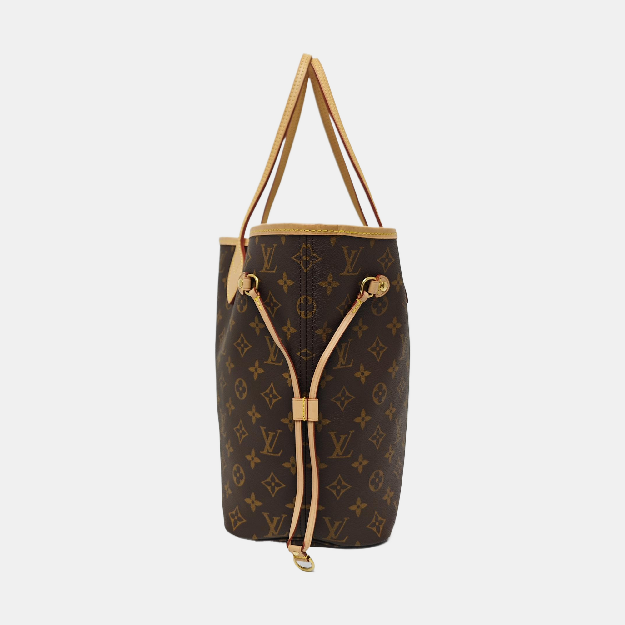 NEVERFULL MM Monogram Coated Canvas Brown